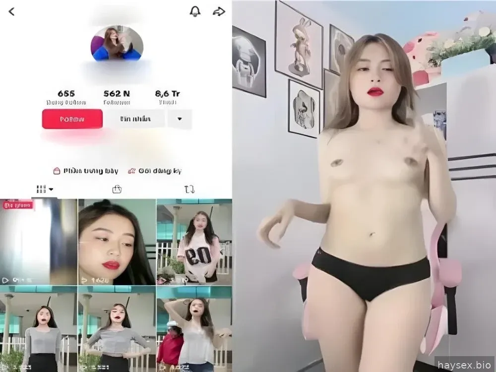 Em khoả thân nhảy trên nền nhạc Tiktok